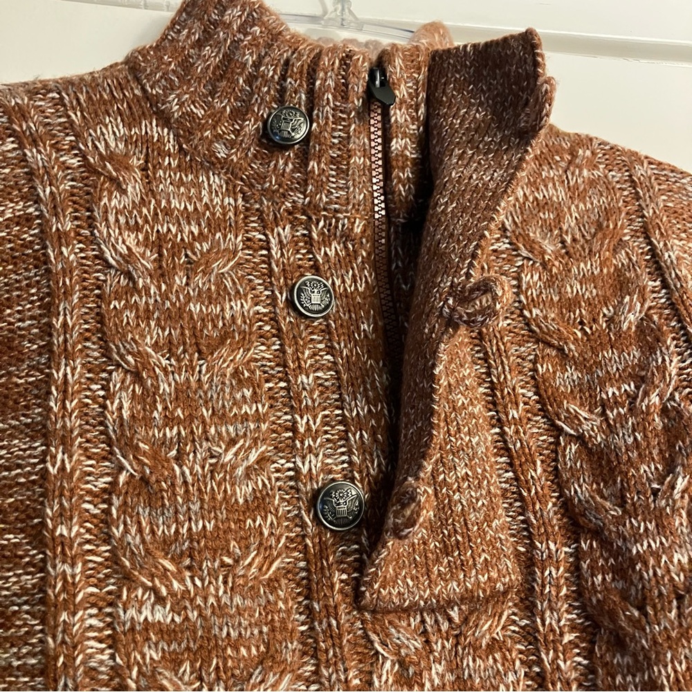 Vintage Cable Knit Quarter Zip Sweater - Picture 4 of 12